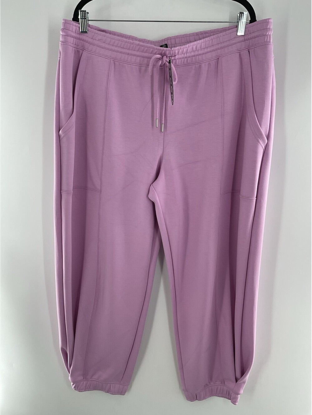Scoop Women’s XXL Scuba Barrel Pant Cotton Rose Sweat Pants Pockets NWT 002